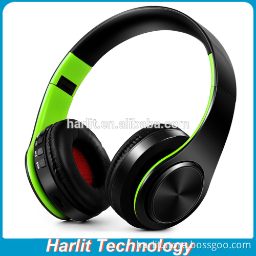 Foldable Overhead Stereo Bluetooth 4.0 Headphones With Mic And 3.5MM Aux Wire Cable